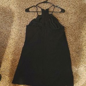 Angl black Keyhole dress exposed open back zip